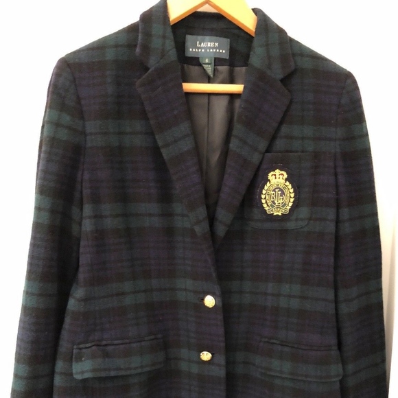 ralph lauren tartan blazer